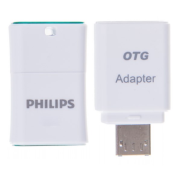 فلش مموری USB فیلیپس مدل پیکو ادیشن FM08DA88B/97 ظرفیت 8 گیگابایت همراه با مبدل OTG