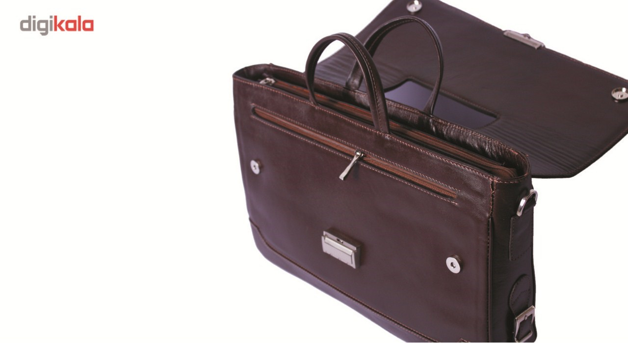 کیف اداری چرم ما مدل دودسته قفل دار