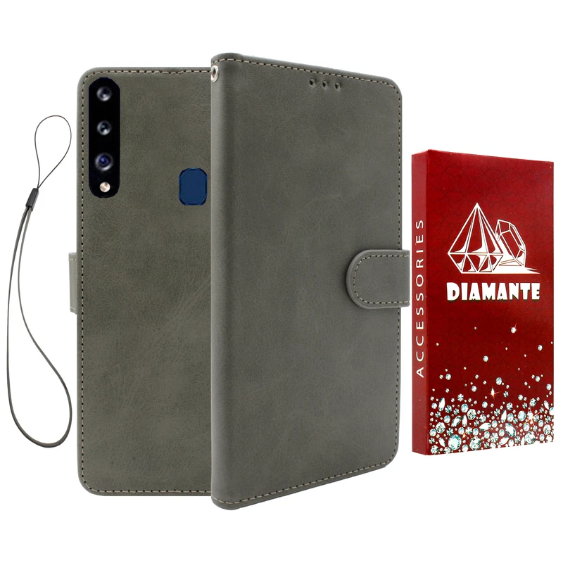 کیف کلاسوری دیامانته مدل Chanta rd مناسب برای گوشی موبایل سامسونگ Galaxy A20s به همراه بندآویز