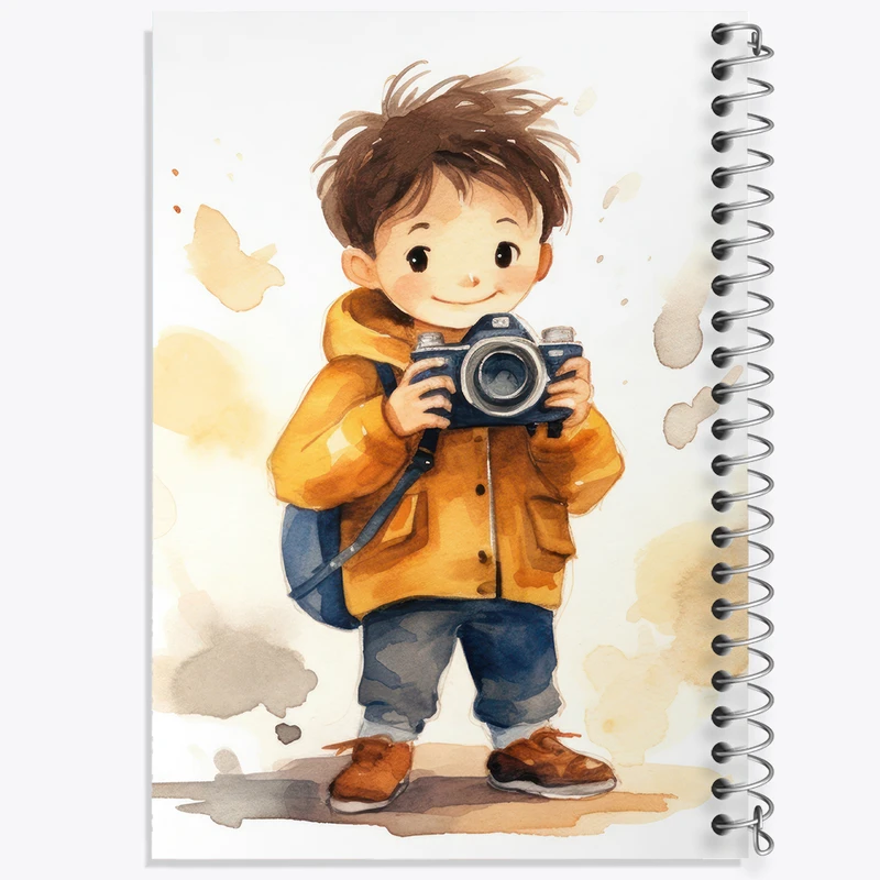 دفتر مشق 100 برگ خندالو طرح پسر عکاس کد N2212