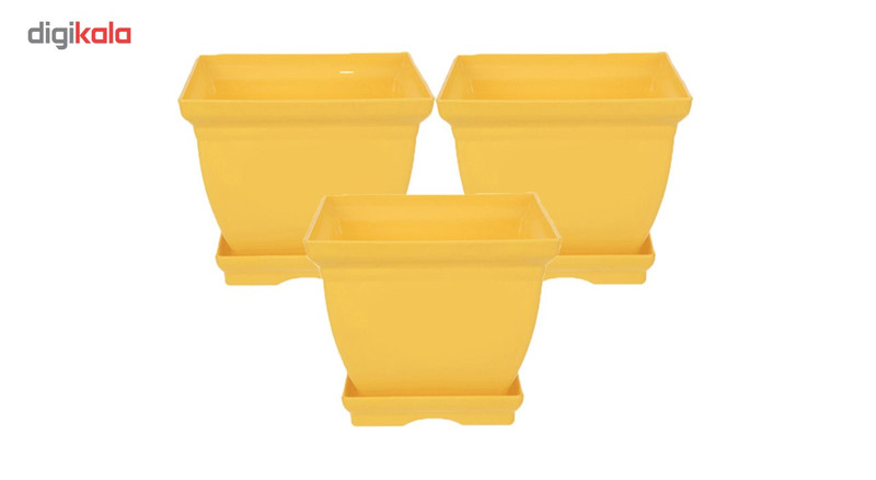 گلدان شهر آذین مدل 7008 مجموعه 3 عددی