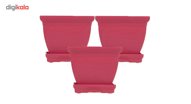 گلدان شهر آذین مدل 7008 مجموعه 3 عددی