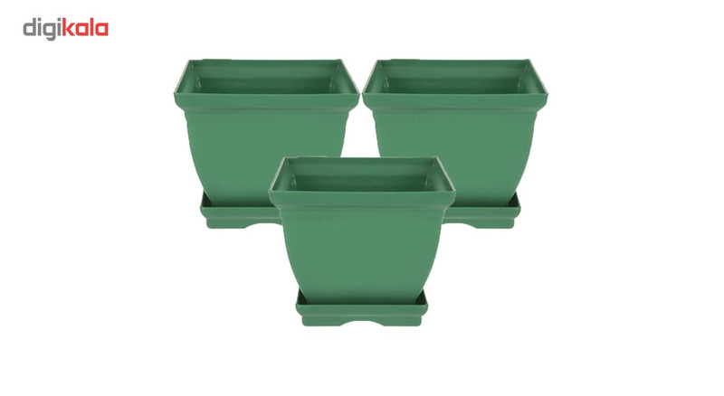 گلدان شهر آذین مدل 7008 مجموعه 3 عددی