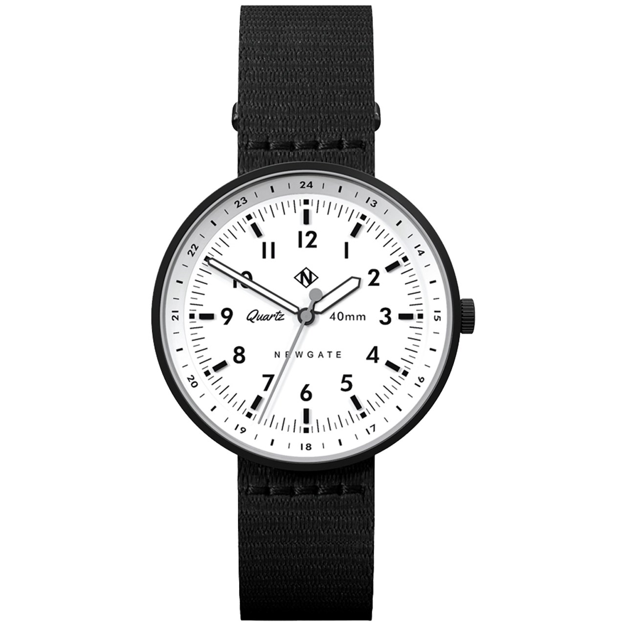 ساعت مچی عقربه ای مردانه نیوگیت مدل The Torpedo Black Canvas Strap