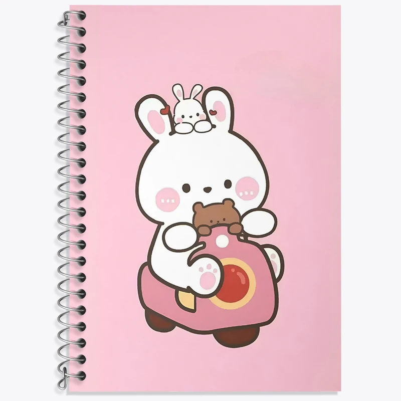 دفتر زبان 50 برگ خندالو مدل سه خط طرح خرگوش کیوت کد N4775