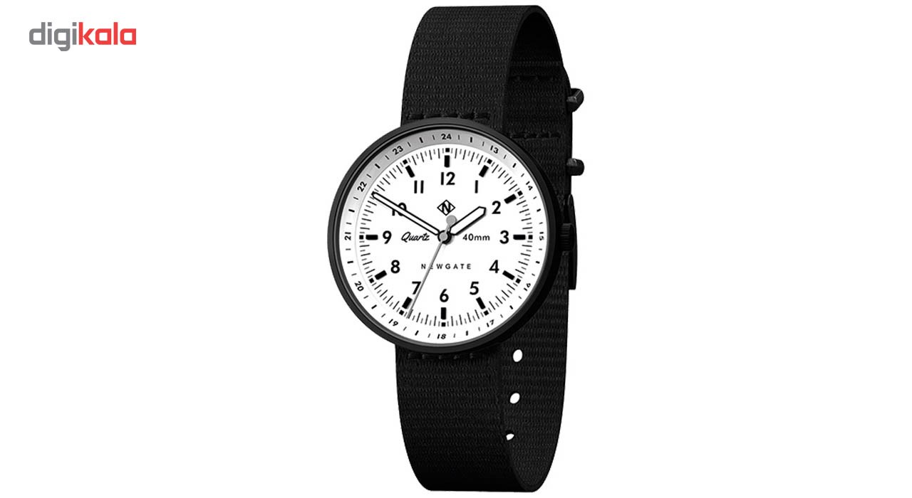 ساعت مچی عقربه ای مردانه نیوگیت مدل The Torpedo Black Canvas Strap