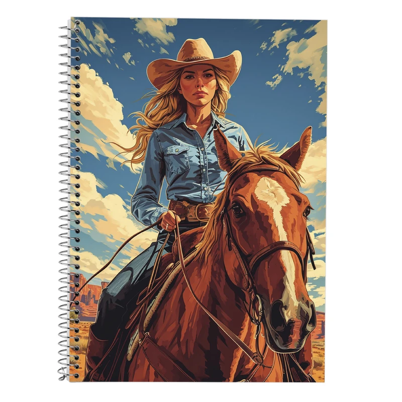 دفتر زبان 50 برگ مدوپد مدل سه خط طرح رد دد red dead کد DF13492