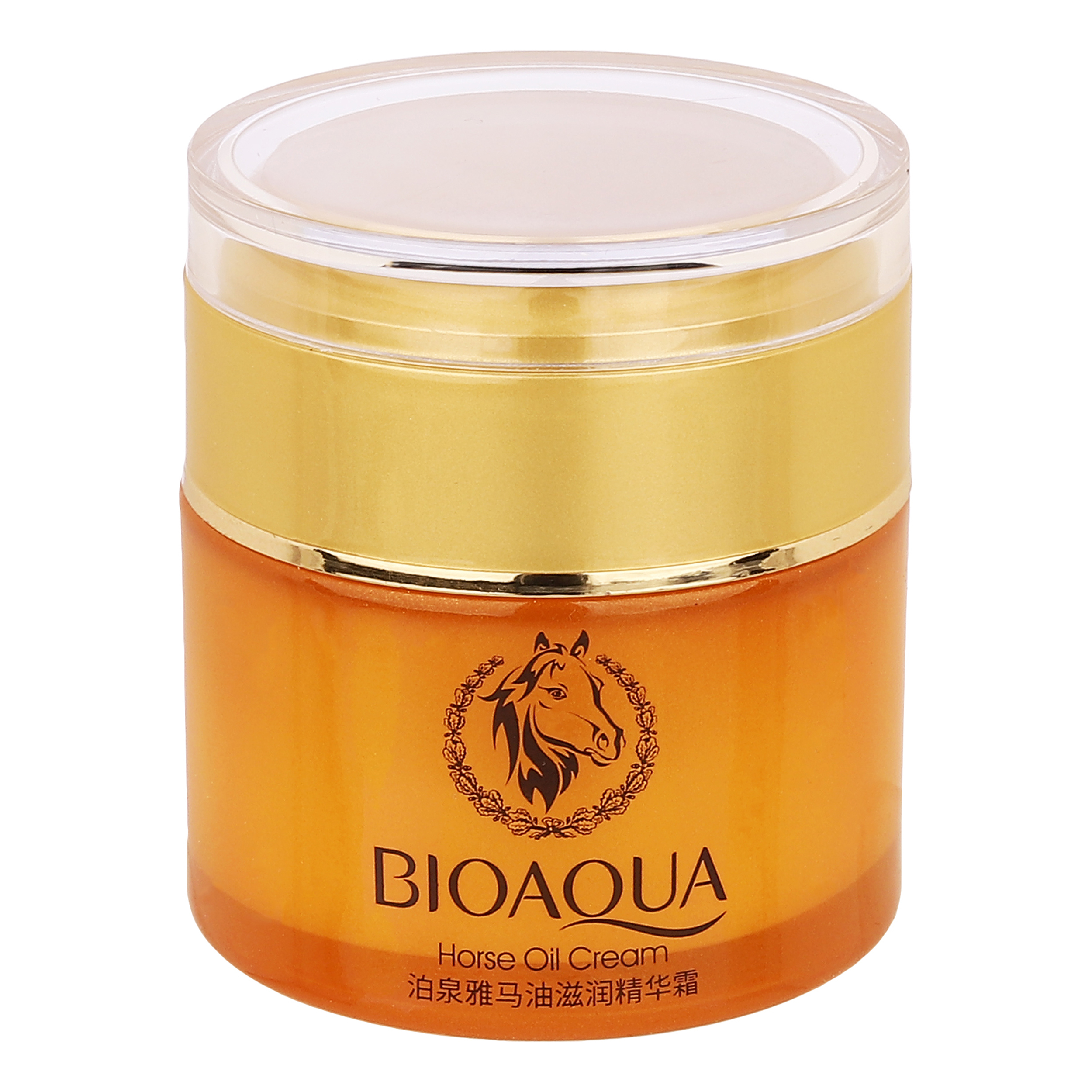 کرم مرطوب کننده صورت بی آکوا مدل Horse Oil مناسب برای انواع پوست وزن 50 گرم