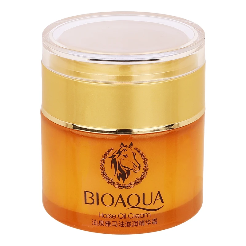 کرم مرطوب کننده صورت بی آکوا مدل Horse Oil مناسب برای انواع پوست وزن 50 گرم