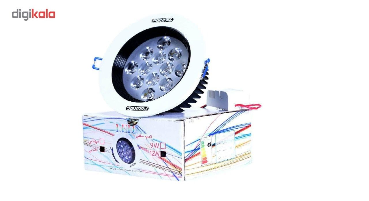 چراغ سقفیال ای دی 12 وات مدل تویلایت