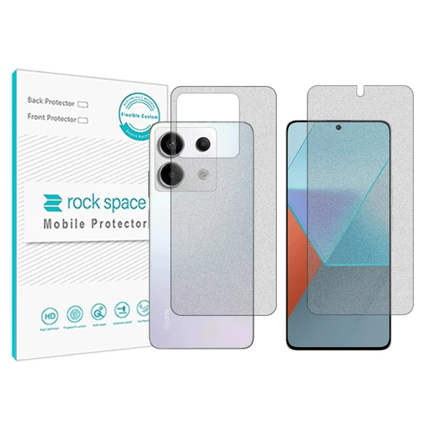 محافظ صفحه نمایش مات راک اسپیس مدل HyMTT مناسب برای گوشی موبایل شیائومی  Redmi Note 13 Pro  به همراه محافظ پشت