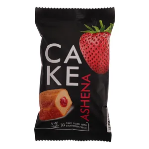 کیک اسفنجی با مغزی کرم توت فرنگی آشنا - 35 گرم