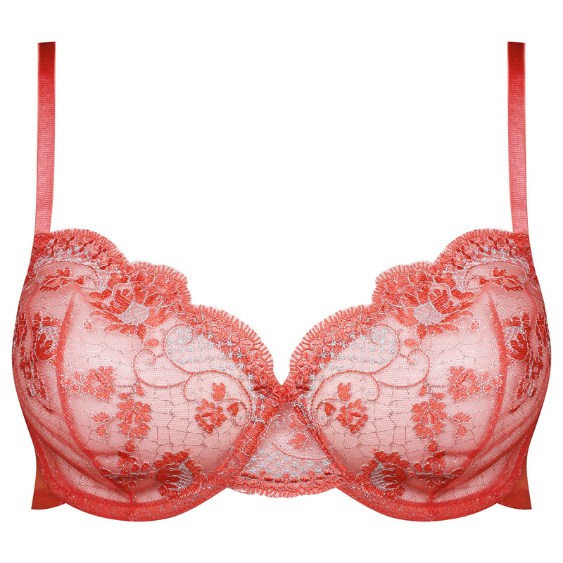 ست شورت و سوتین زنانه برتا مدل فنردار گیپوری کد 4695-2020 رنگ گلبهی