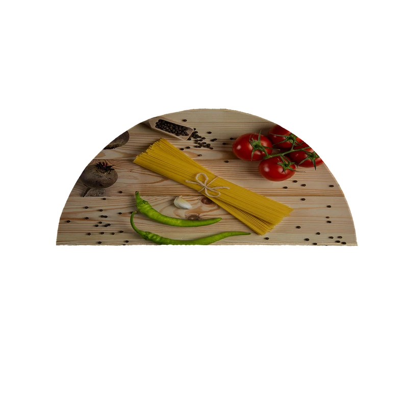 پادری مدل نیم دایره طرح ماکارانی کد8343 سایز 90×45 سانتی متر