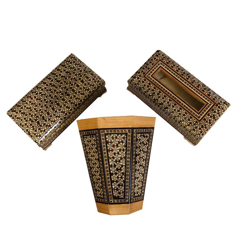 ست سه تکه خاتم کاری کد 7700