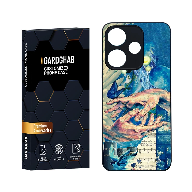 کاور گارد قاب مدل هنری مناسب برای گوشی موبایل شیائومی Redmi 13 4G / Poco M6 4G