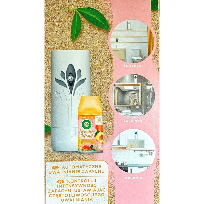 دستگاه خوشبو کننده هوا ایرویک مدل تایمر دار حجم 250 میلی لیتر به همراه اسپری Mango & Peach Spritz