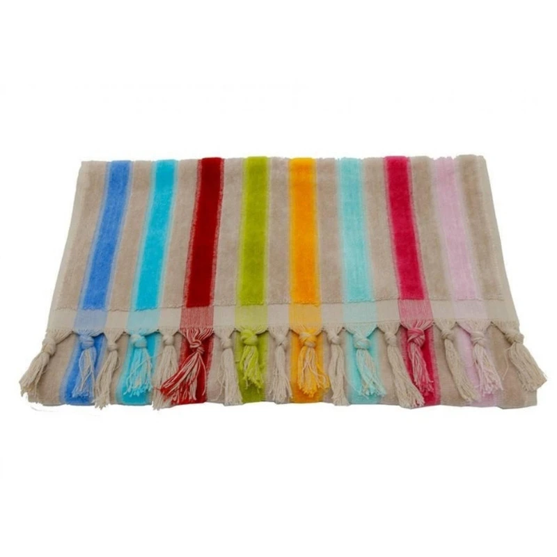 حوله دستی مدل راه دار کد 112 سایز 40x78 سانتی متر مجموعه دو عددی