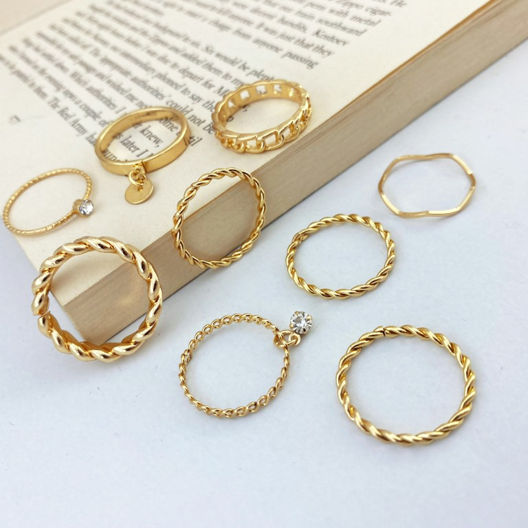 انگشتر زنانه مدل R4183 مجموعه 9 عددی