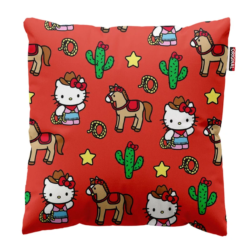 کوسن پاد آفرین طرح کارتونی بچگانه کیتی کد 2236 سایز 30*30 سانتی متر