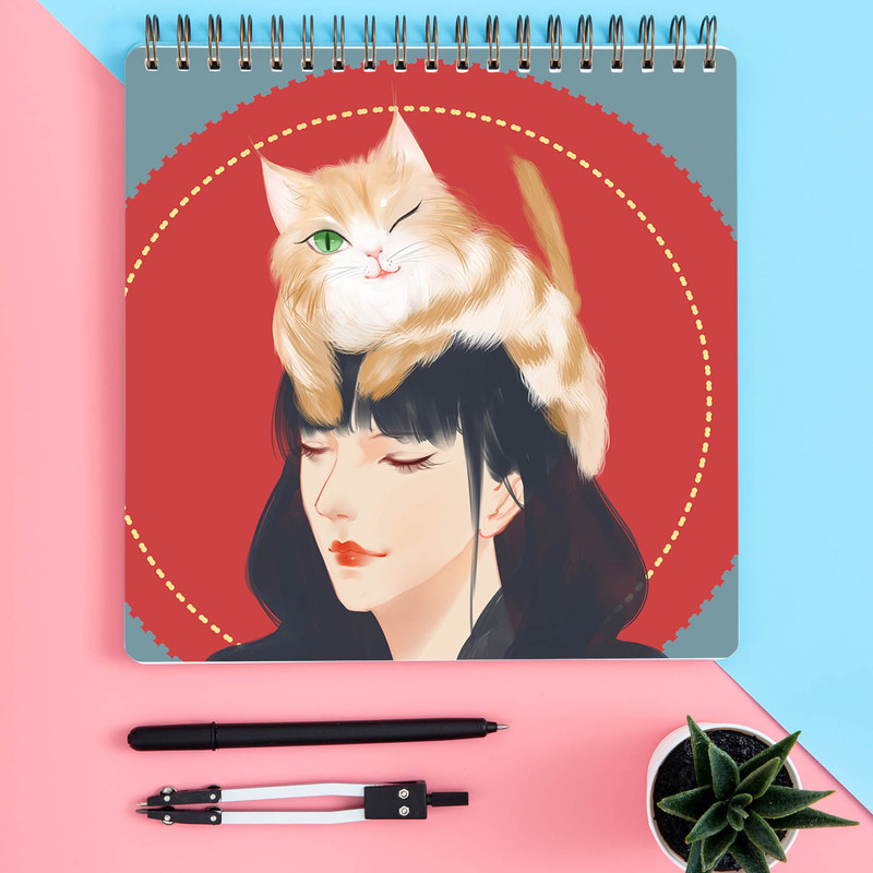 دفتر یادداشت باژیکان طرح گربه کد 20100017