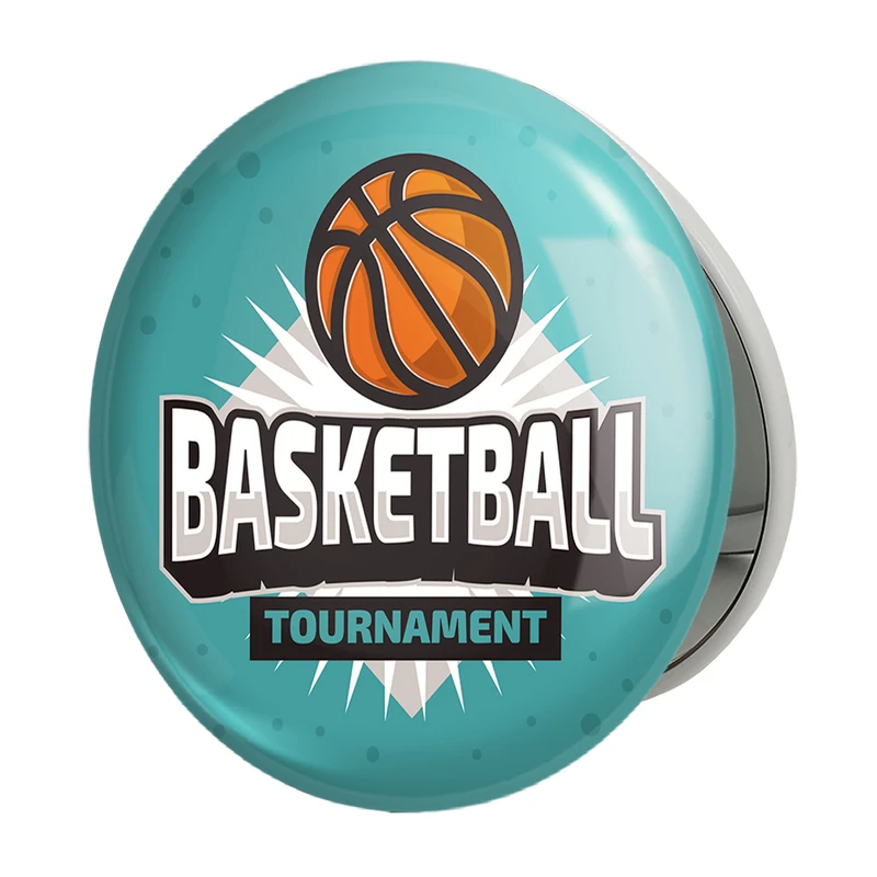 آینه جیبی خندالو طرح بسکتبال Basketball مدل تاشو کد 26464 