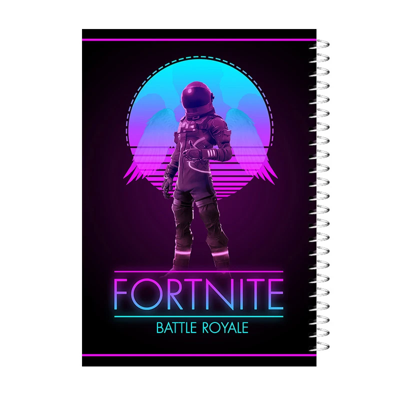 دفتر یادداشت 80 برگ آی چاپ مدل battle royale طرح fortnite کد 618