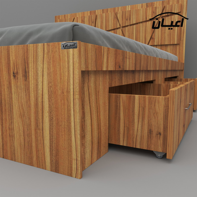 تخت خواب دونفره اعیان مدل FH607 سایز 160x200 سانتی متر