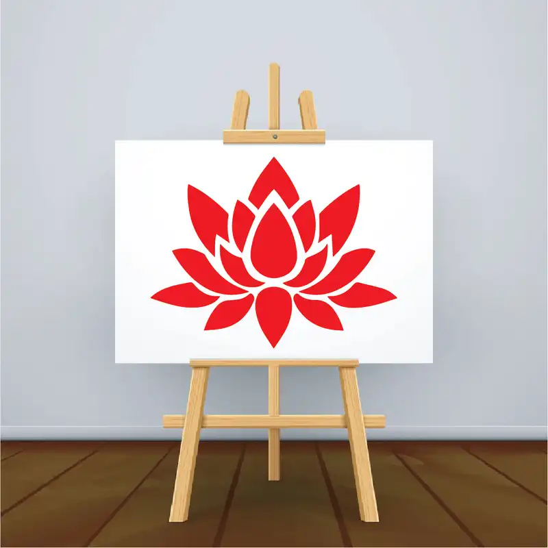 شابلون طرح نیلوفر آبی کد 30cm