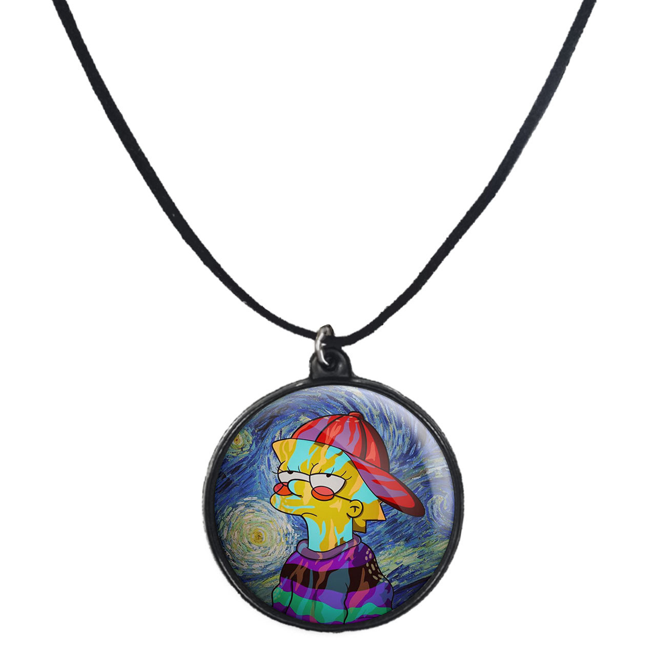 گردنبند پرمانه طرح سیمپسون ها کد pmb.21262 مدل دو طرفه