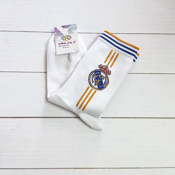جوراب ساق بلند مردانه تن پوش هنگامه مدل کش اسپرت فوتبالی رئال مادرید  -  - 2