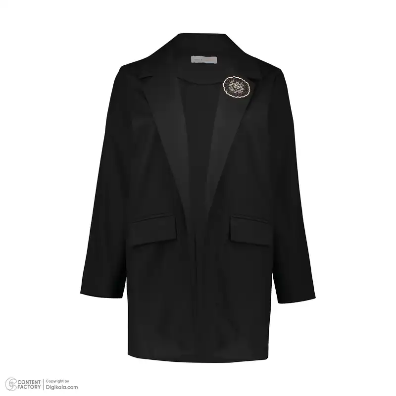 مانتو کتی زنانه دیجی استایل اسنشیال مدل cbe-12 رنگ مشکی