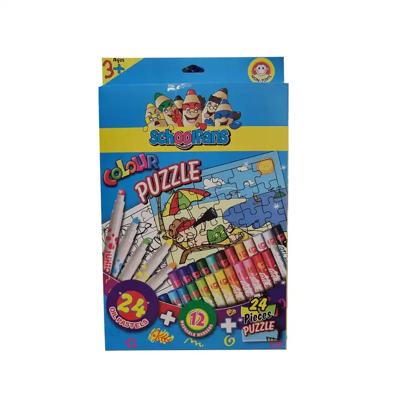 بسته لوازم تحریر اسکول فنس مدل پازل بسته 60 عددی