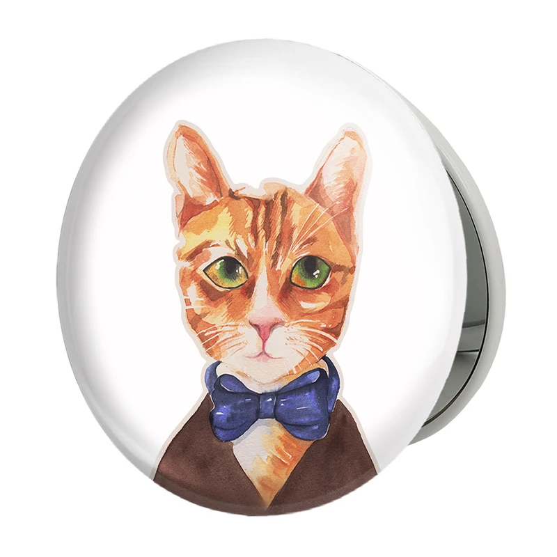 آینه جیبی خندالو طرح گربه مدل تاشو کد 5006 