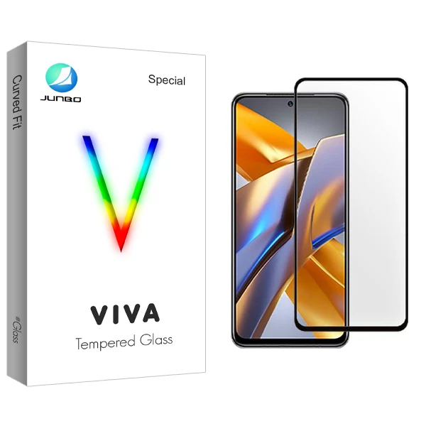 محافظ صفحه نمایش شیشه ای جانبو مدل Viva مناسب برای گوشی موبایل شیائومی Poco M5s