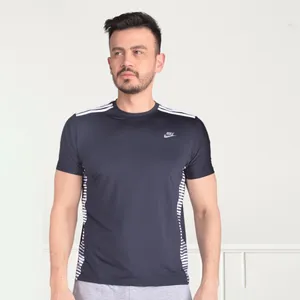 تی شرت ورزشی مردانه نایکی مدل 8492 رنگ آبی تیره