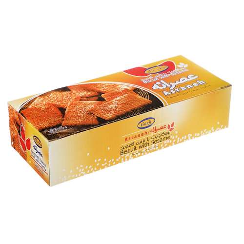 بیسکوییت عصرانه با تزیین کنجد گرجی مقدار 720 گرم