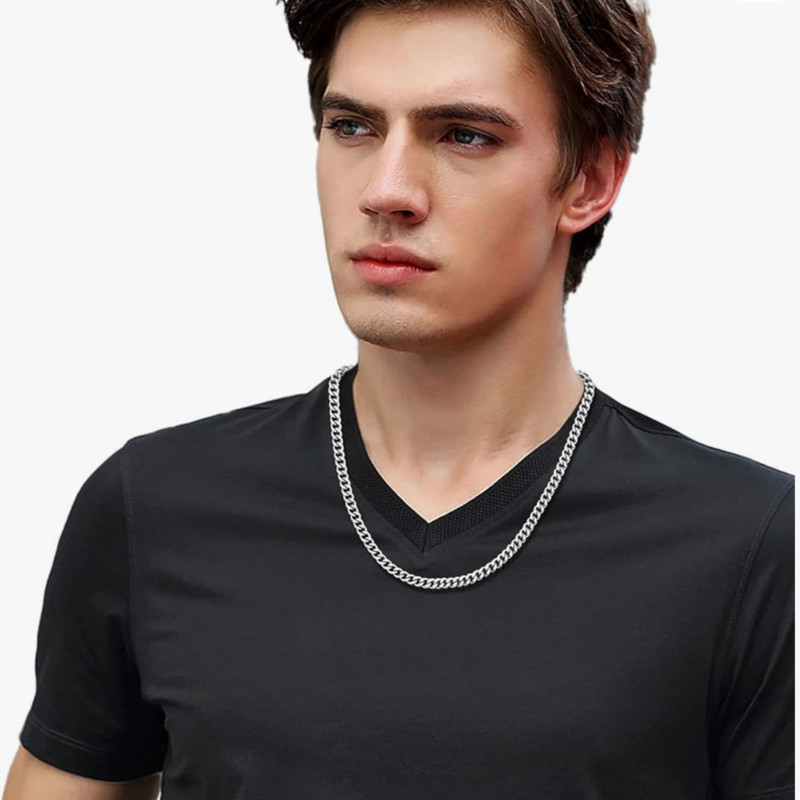 زنجیر نقره مردانه مدل دایموند کات ایتالیایی🇮🇹