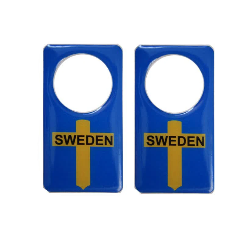   برچسب دور قفل درب خودرو کد 252541 طرح سوئد مجموعه دو عددی