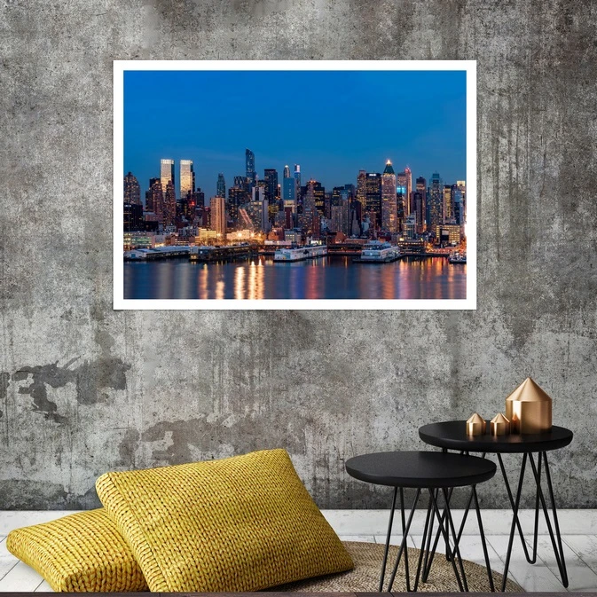 تابلو بکلیت طرح منظره شهر مدل قاب شاسی W-s8095