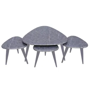 میز پذیرایی مدل فانتزی مثلث مجموعه 4 عددی