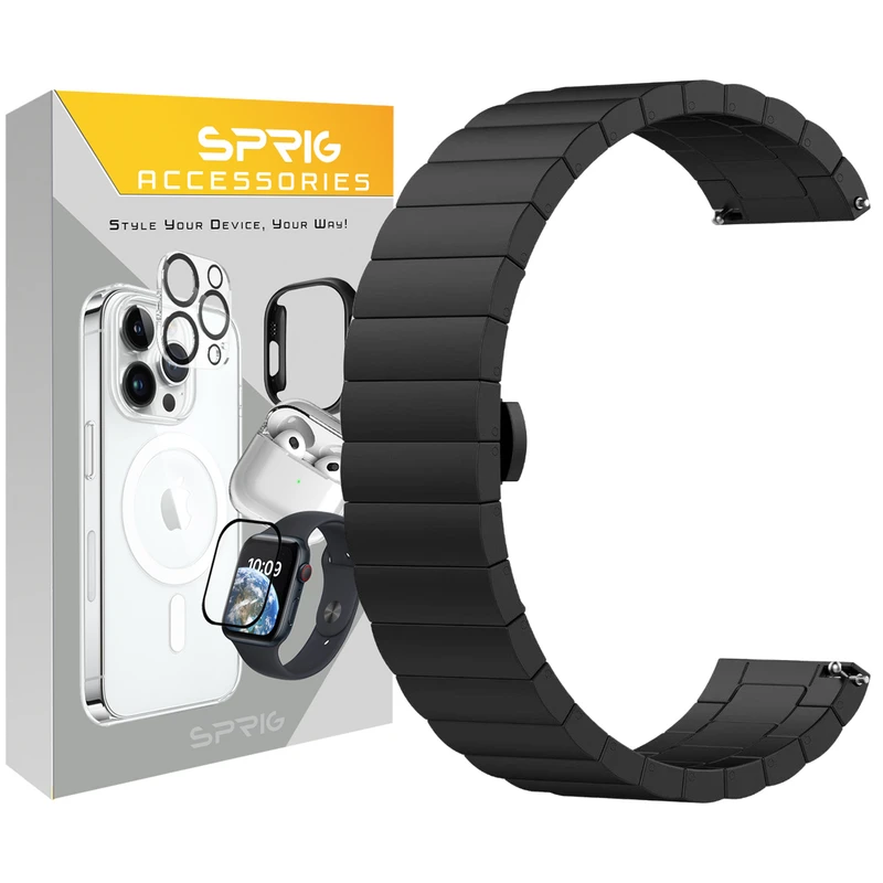بند اسپریگ مدل Link Lux مناسب برای مناسب برای ساعت هوشمند سامسونگ Galaxy Watch 6 40mm / Watch 6 44mm / Watch 6 Classic 43mm / Watch 6 classic 47mm