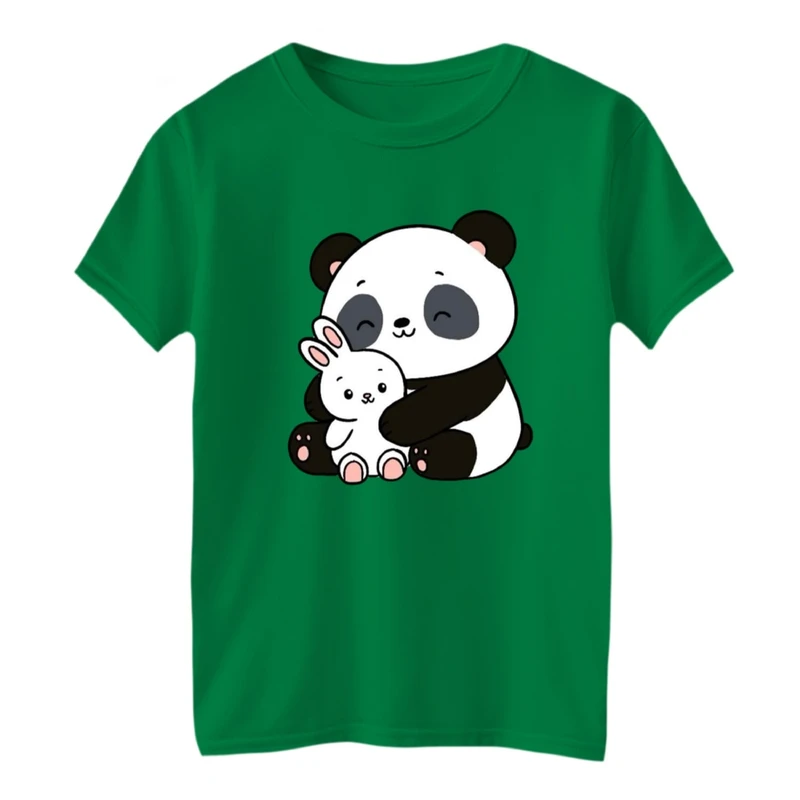 تی شرت آستین کوتاه بچگانه مدل پاندا و خرگوش
