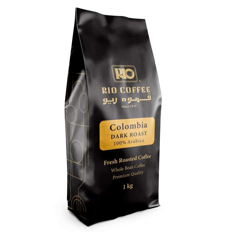 دانه قهوه کلمبیا دارک %100 عربیکا ریو - 1 کیلوگرم