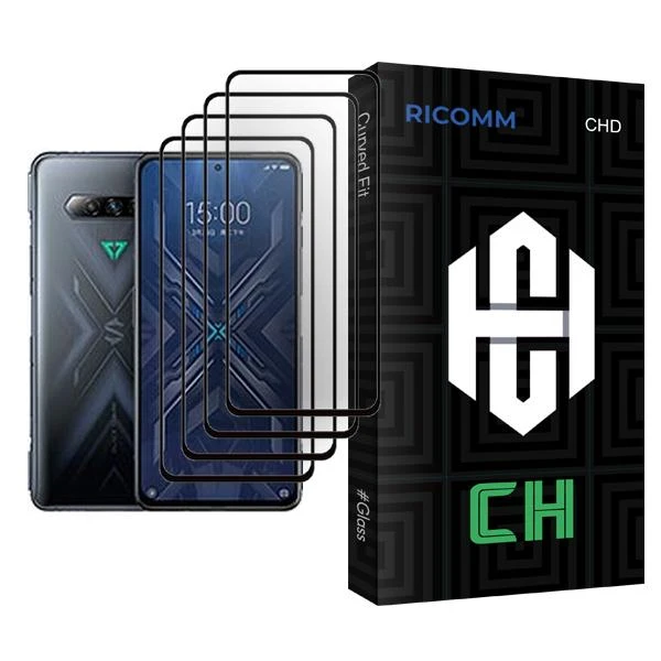 محافظ صفحه نمایش ریکام مدل CH Glass MIX004 مناسب برای گوشی موبایل شیائومی Black Shark 4 Pro بسته چهار عددی
