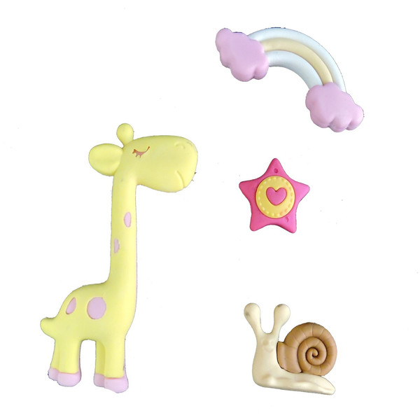 پاک کن پرنیان هفت رنگ مدل Giraffe بسته 4 عددی