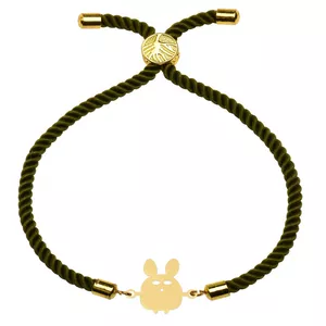 دستبند طلا 18 عیار زنانه الن نار مدل خرگوش 100306