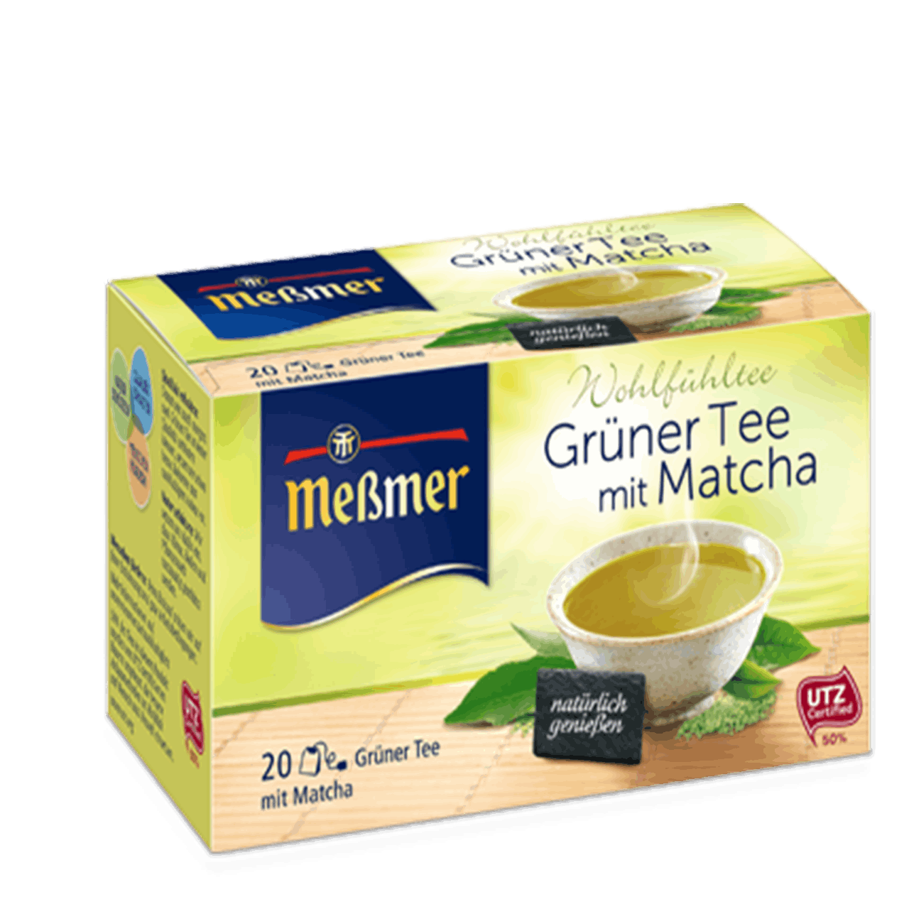چای سبز ماتچا آلمانی مسمر مدل Gruner Tee Mit Matcha بسته 20 عددی