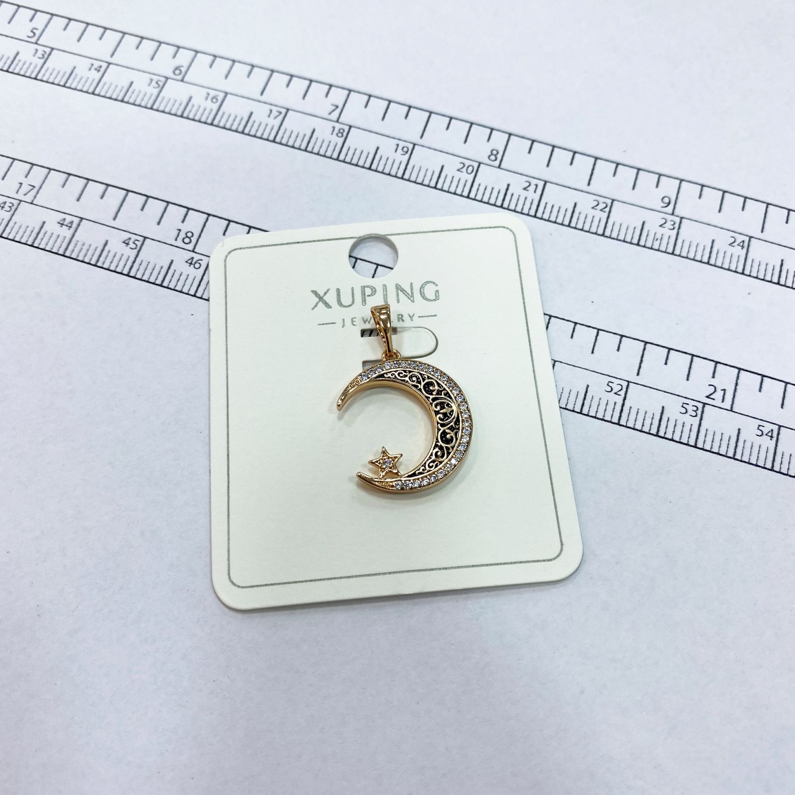 آویز گردنبند زنانه ژوپینگ مدل ماه و ستاره کد N3483 -  - 3
