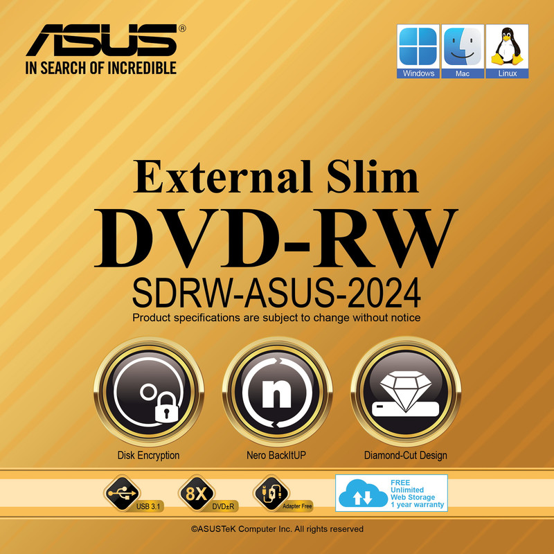 رایتر اکسترنال ایسوس مدل SDRW-ASUS-2024